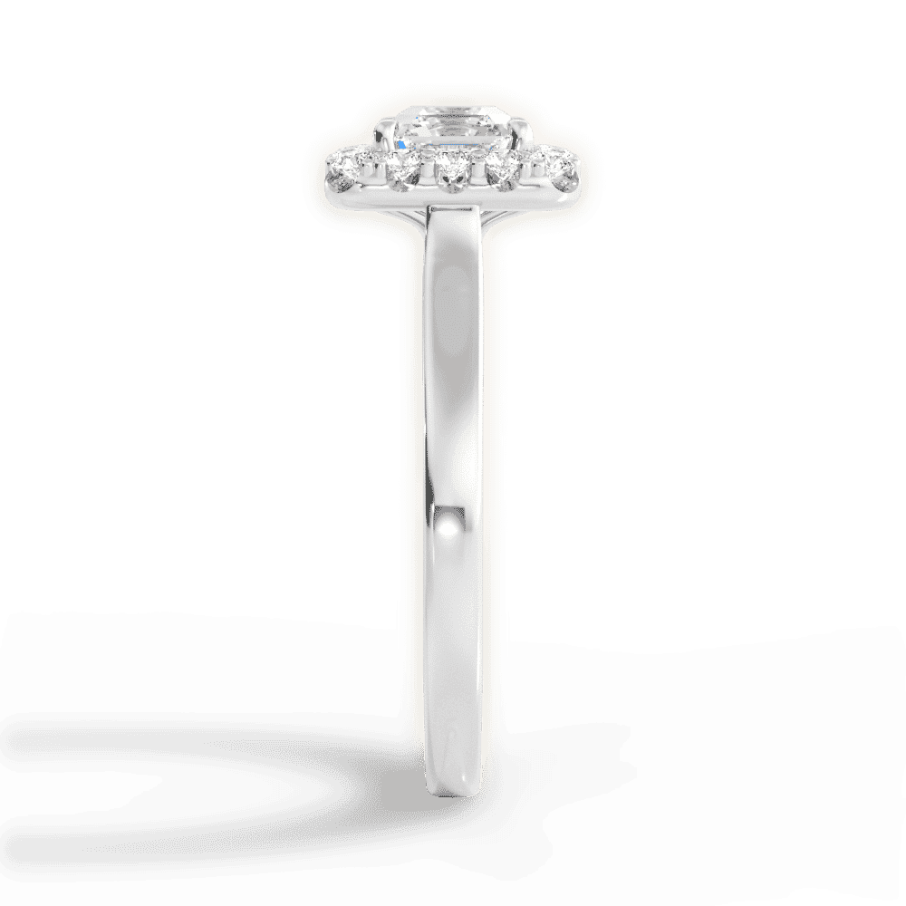 14kt White Gold/18kt White Gold/Platinum/asscher/perspective