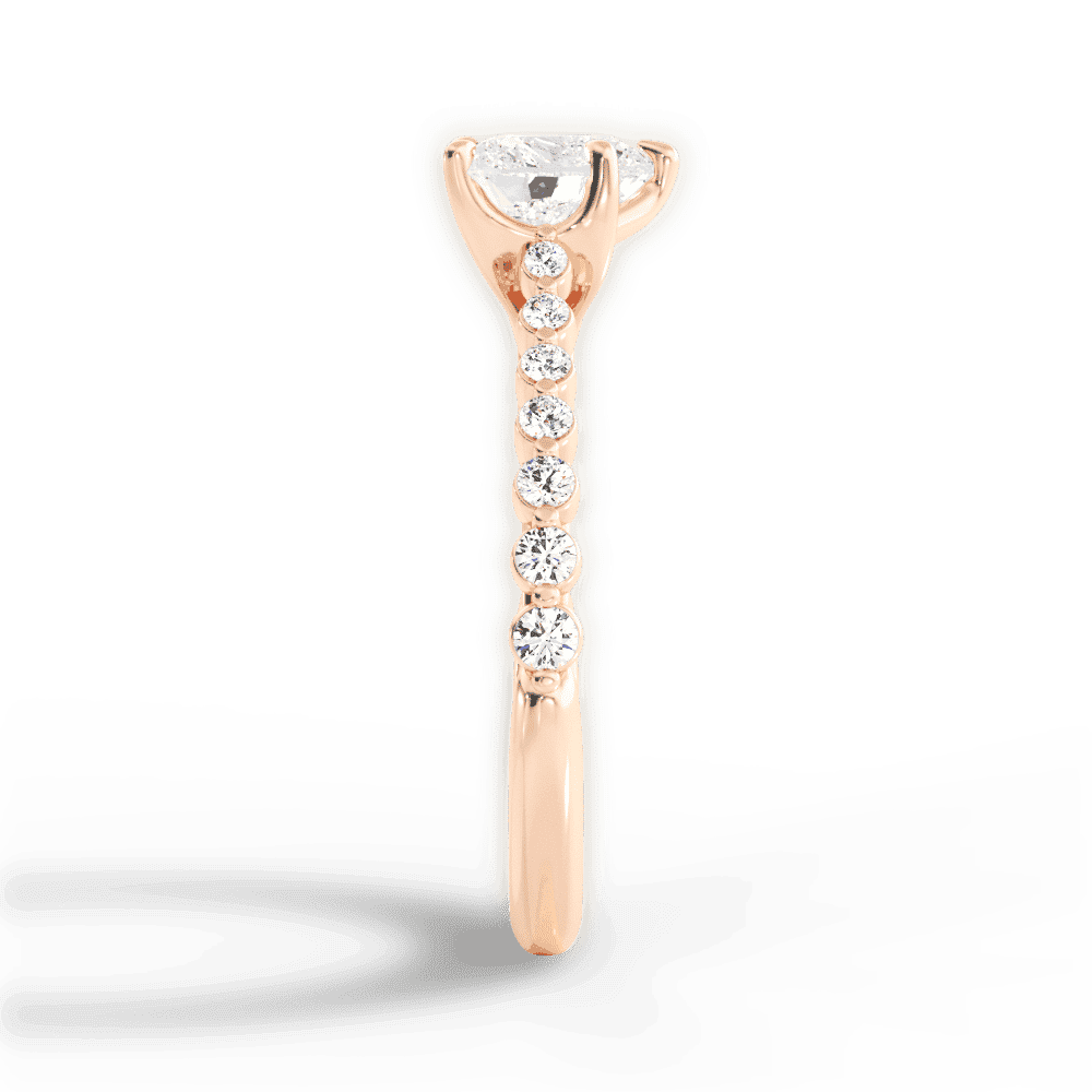 14kt Rose Gold/18kt Rose Gold/heart/perspective