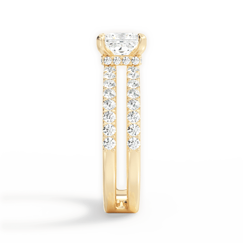14kt Yellow Gold/18kt Yellow Gold/princess/perspective