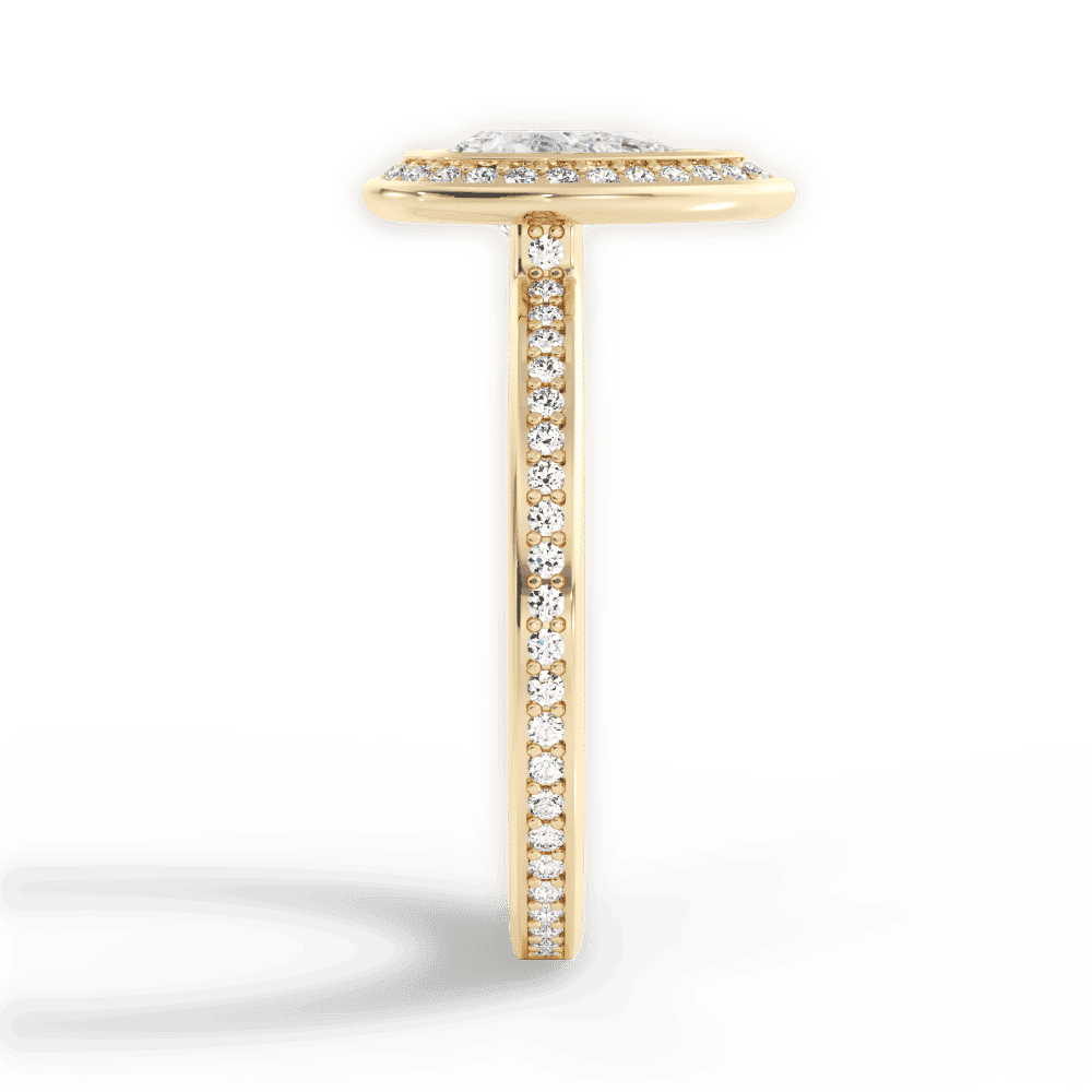 14kt Yellow Gold/18kt Yellow Gold/pear/perspective
