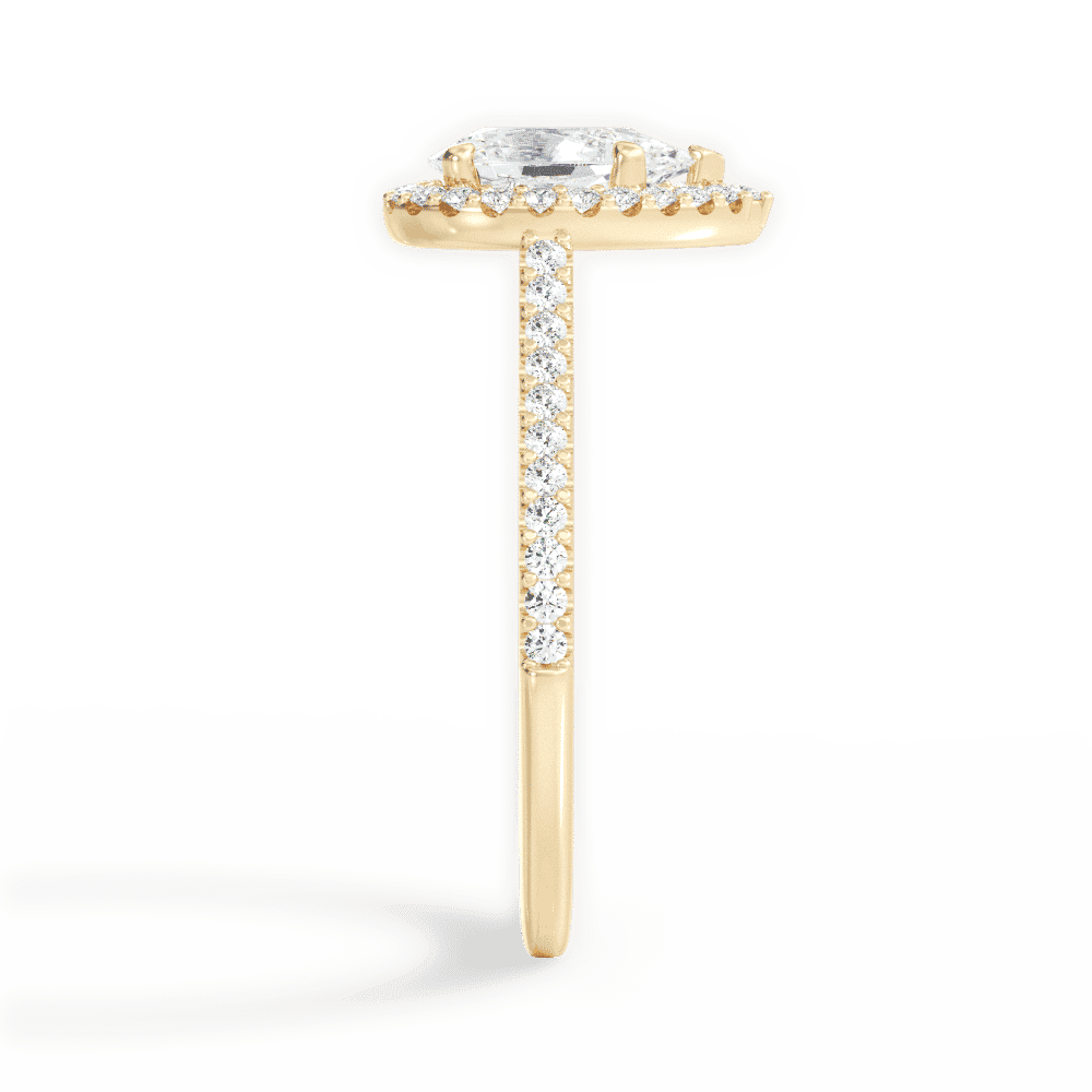 14kt Yellow Gold/18kt Yellow Gold/pear/perspective