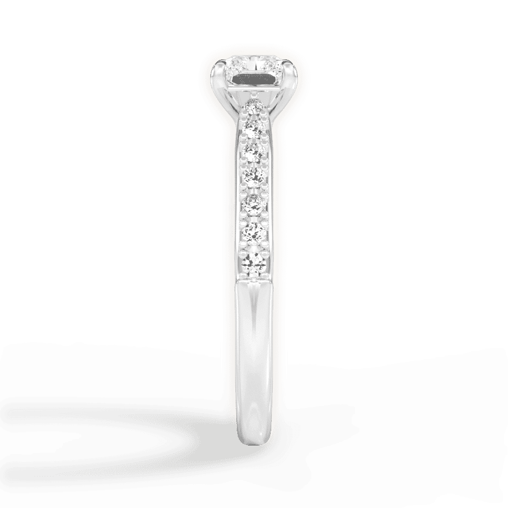 14kt White Gold/18kt White Gold/Platinum/radiant/perspective
