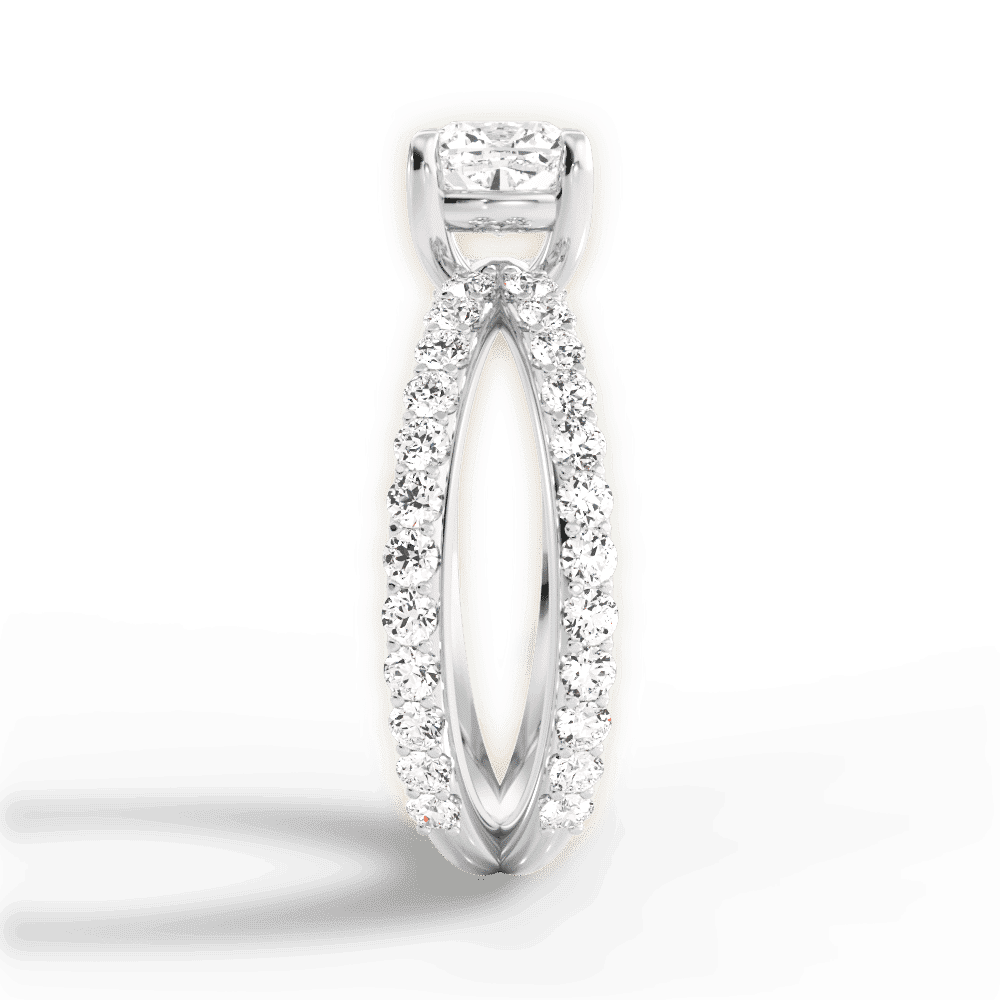 14kt White Gold/18kt White Gold/Platinum/cushion/perspective