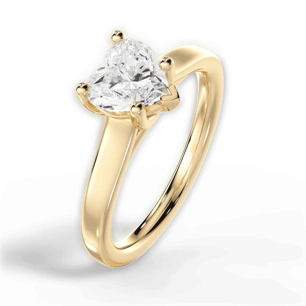 14kt Yellow Gold/18kt Yellow Gold/heart/side