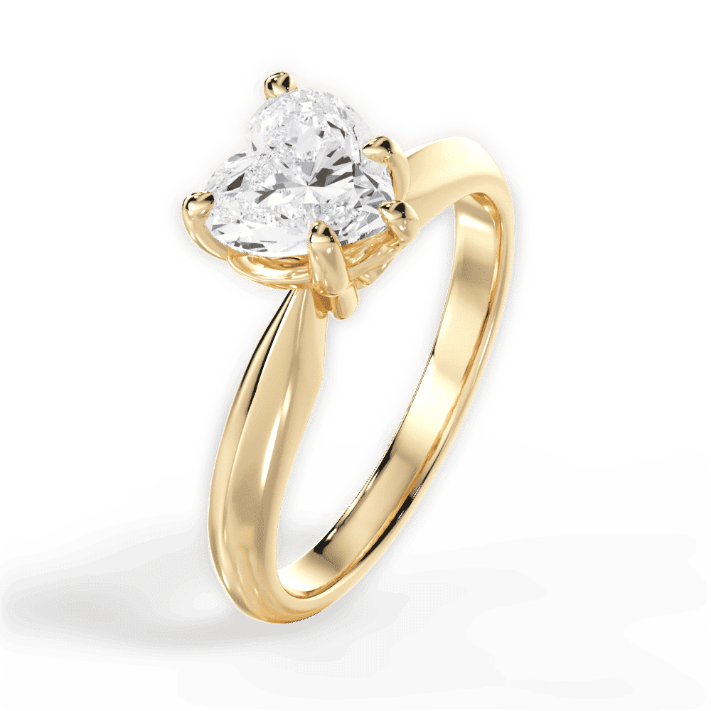 14kt Yellow Gold/18kt Yellow Gold/heart/side