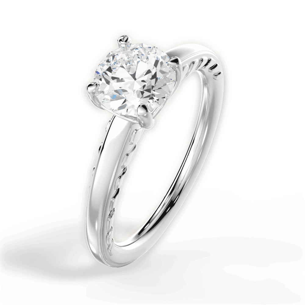 14kt White Gold/18kt White Gold/Platinum/round/side