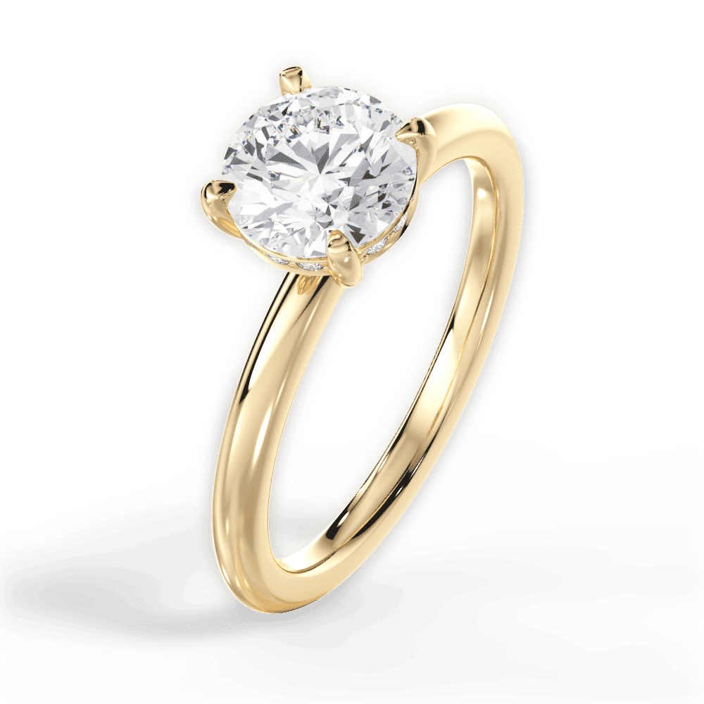 14kt Yellow Gold/18kt Yellow Gold/round/side