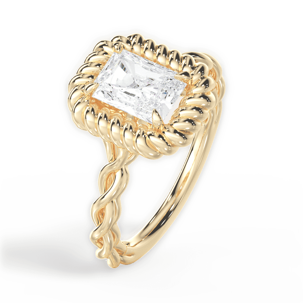 14kt Yellow Gold/18kt Yellow Gold/radiant/side