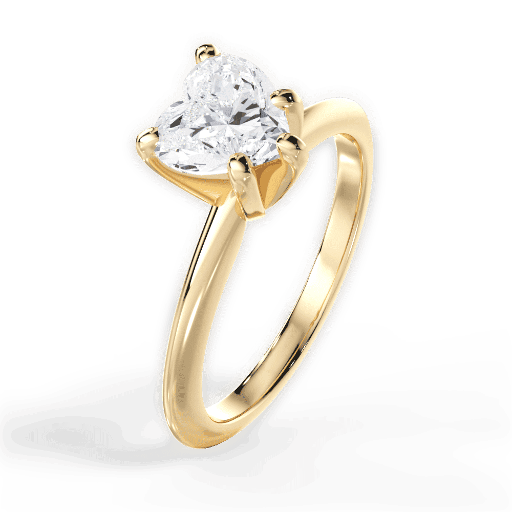 14kt Yellow Gold/18kt Yellow Gold/heart/side