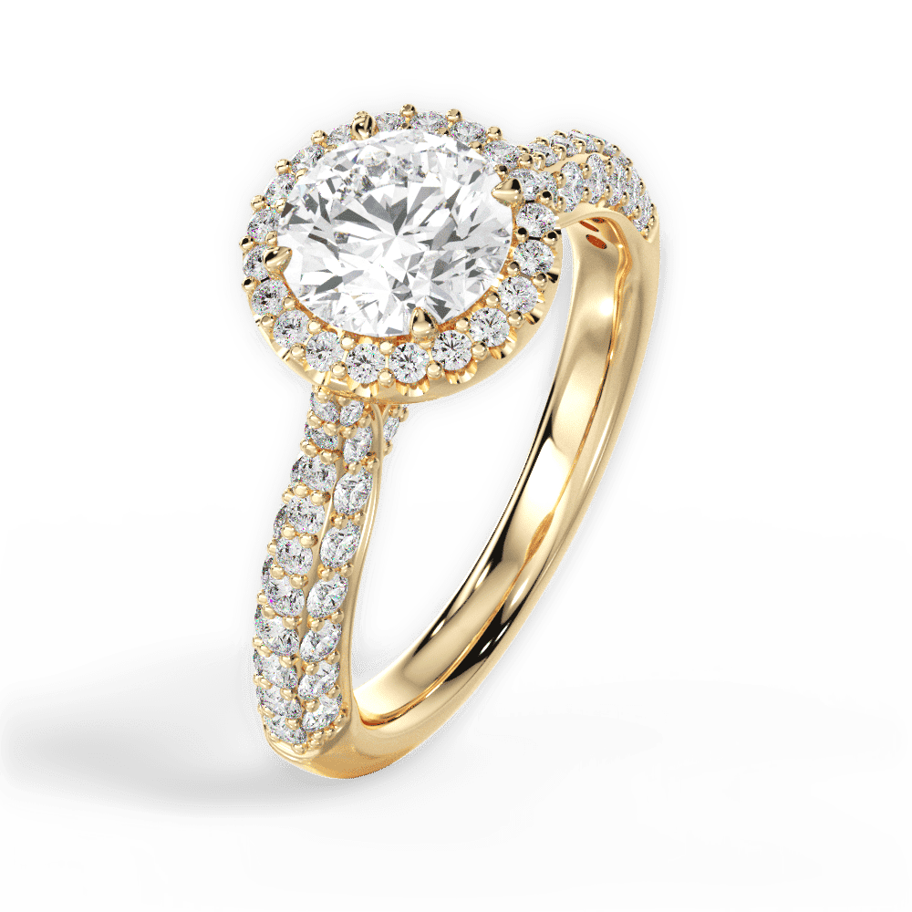 14kt Yellow Gold/18kt Yellow Gold/round/side