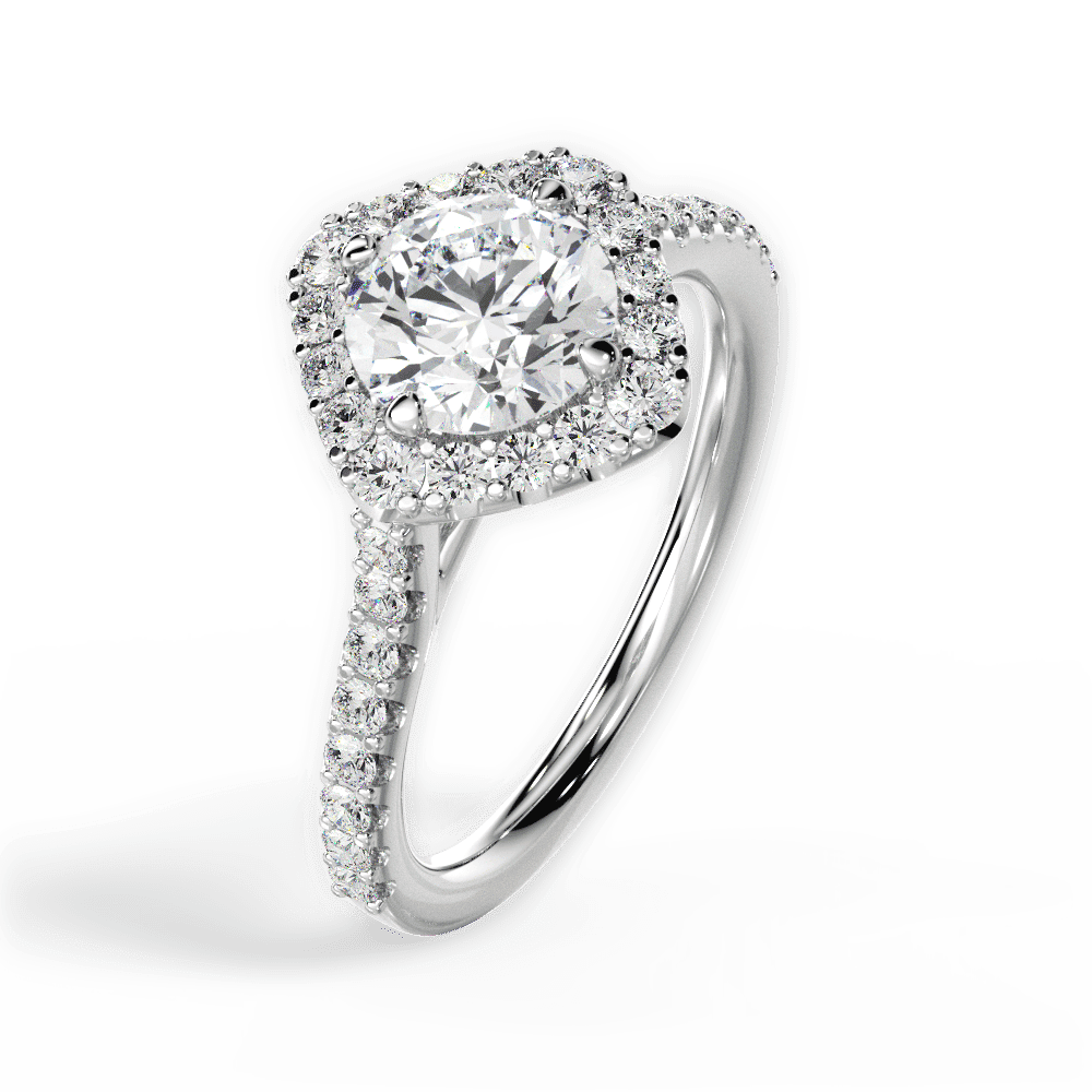14kt White Gold/18kt White Gold/Platinum/round/side