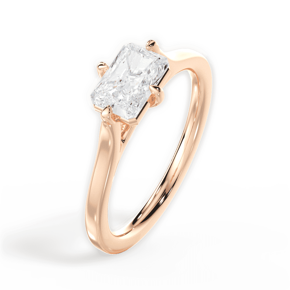 14kt Rose Gold/18kt Rose Gold/radiant/side