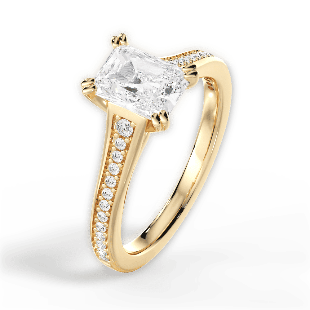 14kt Yellow Gold/18kt Yellow Gold/radiant/side
