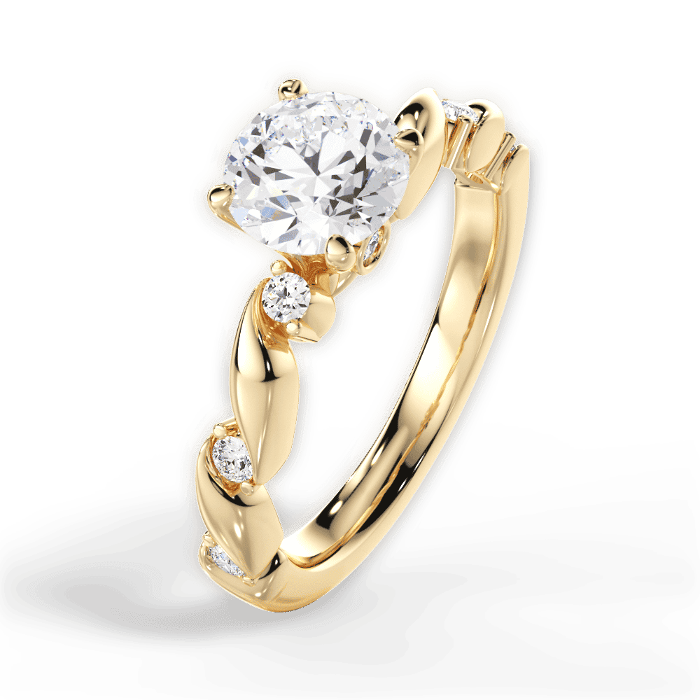 14kt Yellow Gold/18kt Yellow Gold/round/side