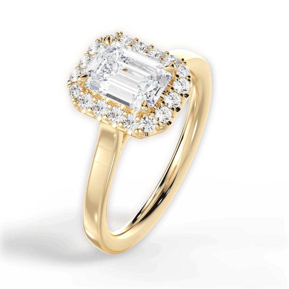 14kt Yellow Gold/18kt Yellow Gold/emerald/side