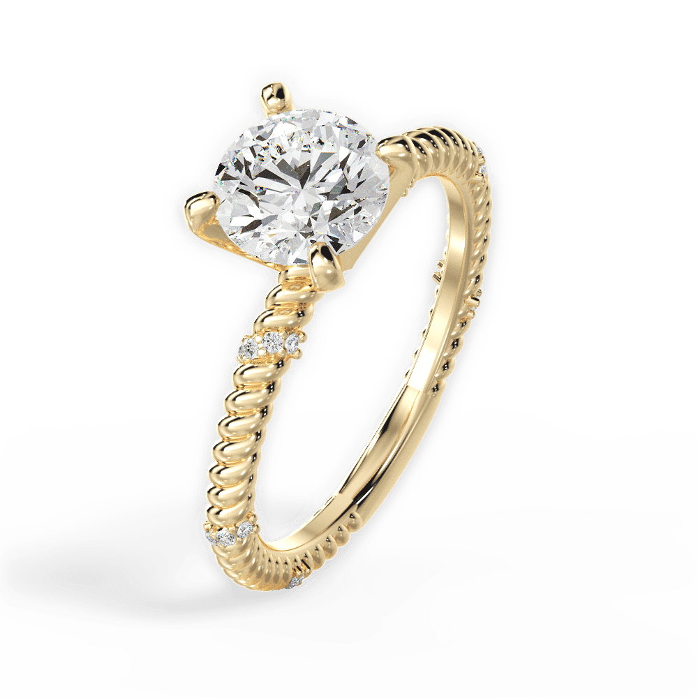 14kt Yellow Gold/18kt Yellow Gold/round/side