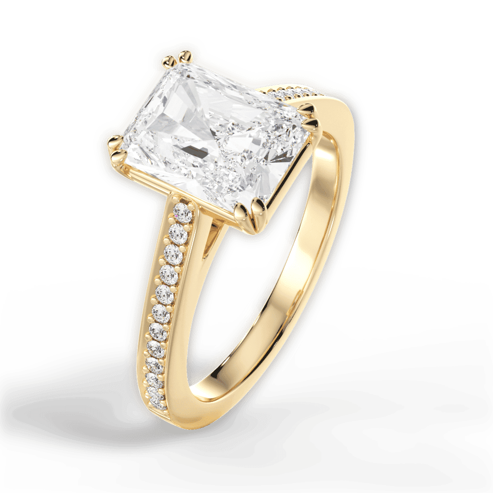 14kt Yellow Gold/18kt Yellow Gold/radiant/side