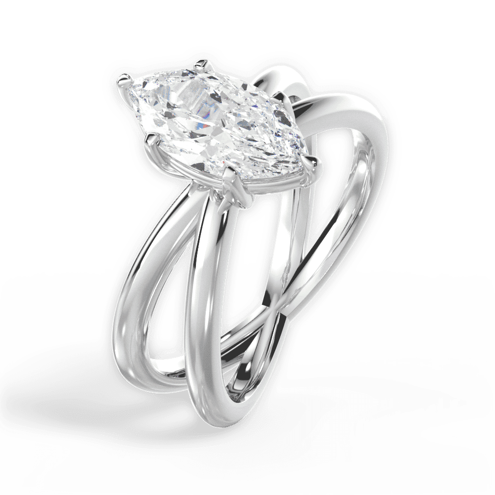 14kt White Gold/18kt White Gold/Platinum/marquise/side