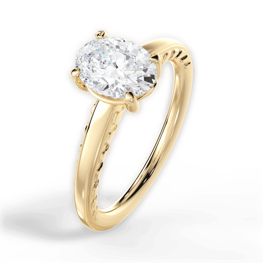 14kt Yellow Gold/18kt Yellow Gold/oval/side