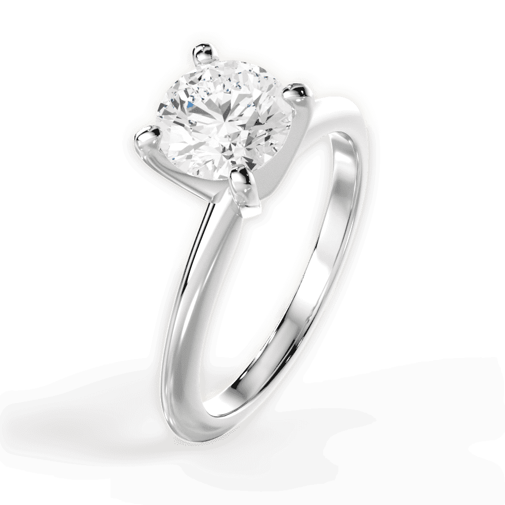 14kt White Gold/18kt White Gold/Platinum/round/side