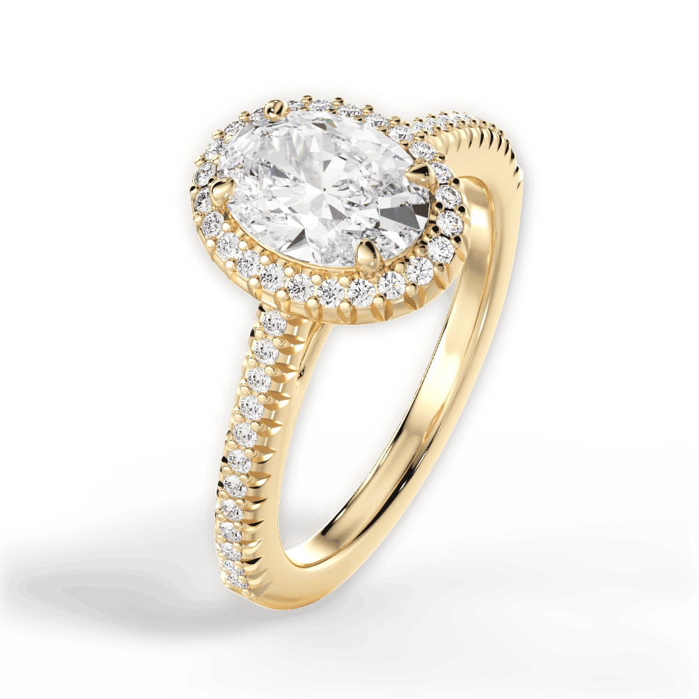 14kt Yellow Gold/18kt Yellow Gold/oval/side