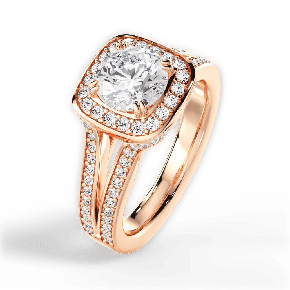 14kt Rose Gold/18kt Rose Gold/round/side
