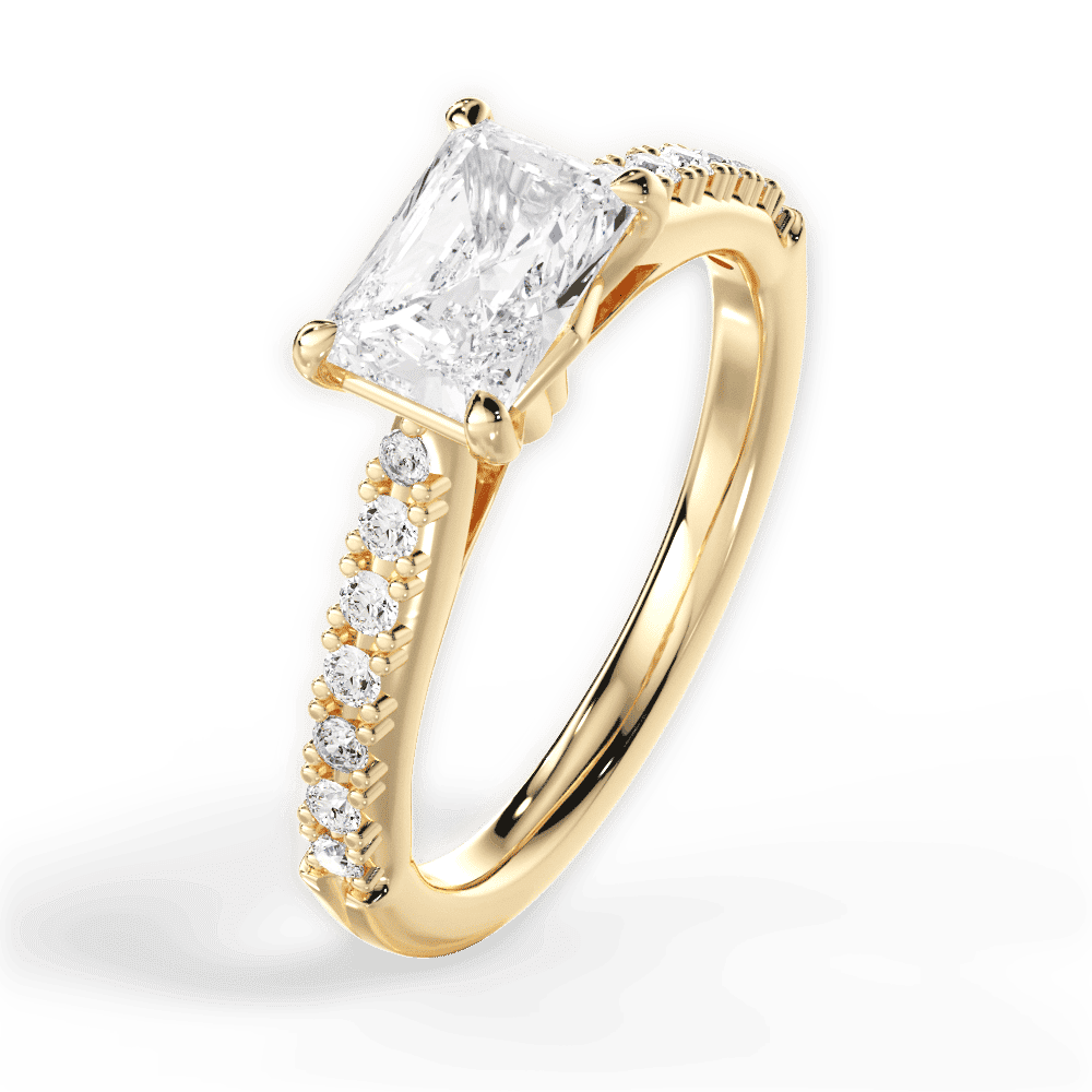 14kt Yellow Gold/18kt Yellow Gold/radiant/side