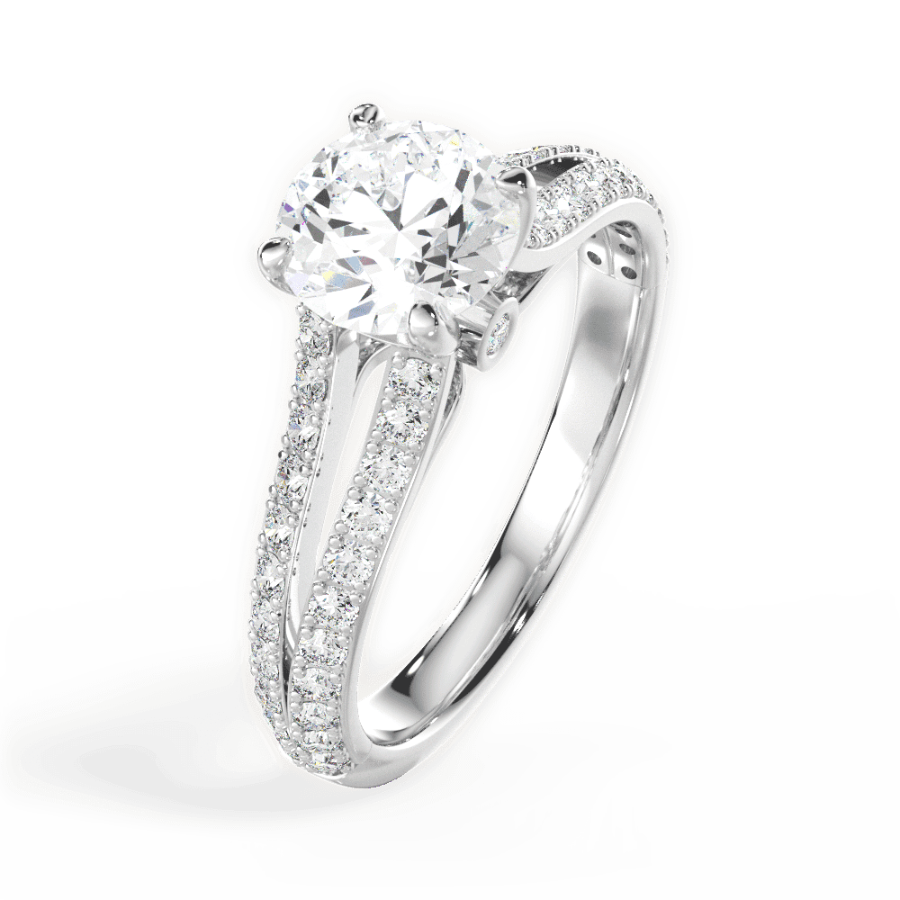 14kt White Gold/18kt White Gold/Platinum/round/side