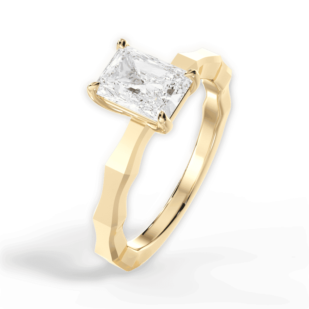 14kt Yellow Gold/18kt Yellow Gold/radiant/side