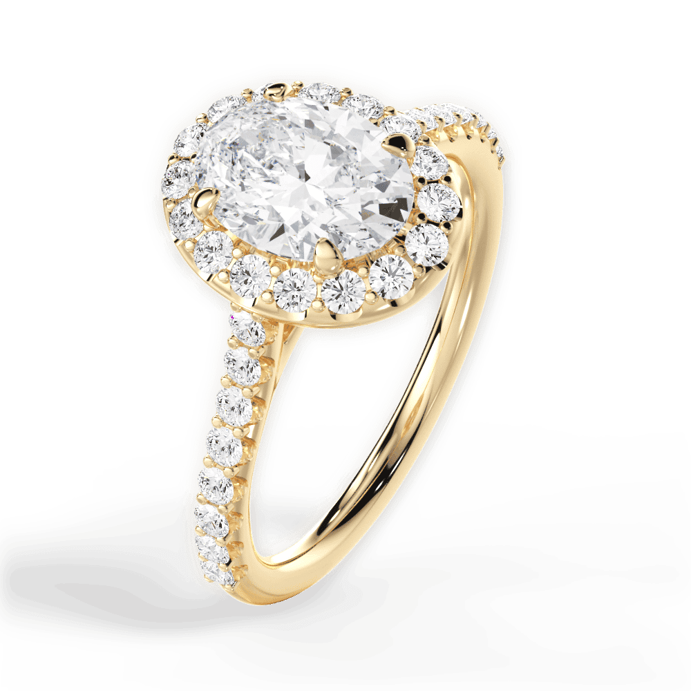 14kt Yellow Gold/18kt Yellow Gold/oval/side