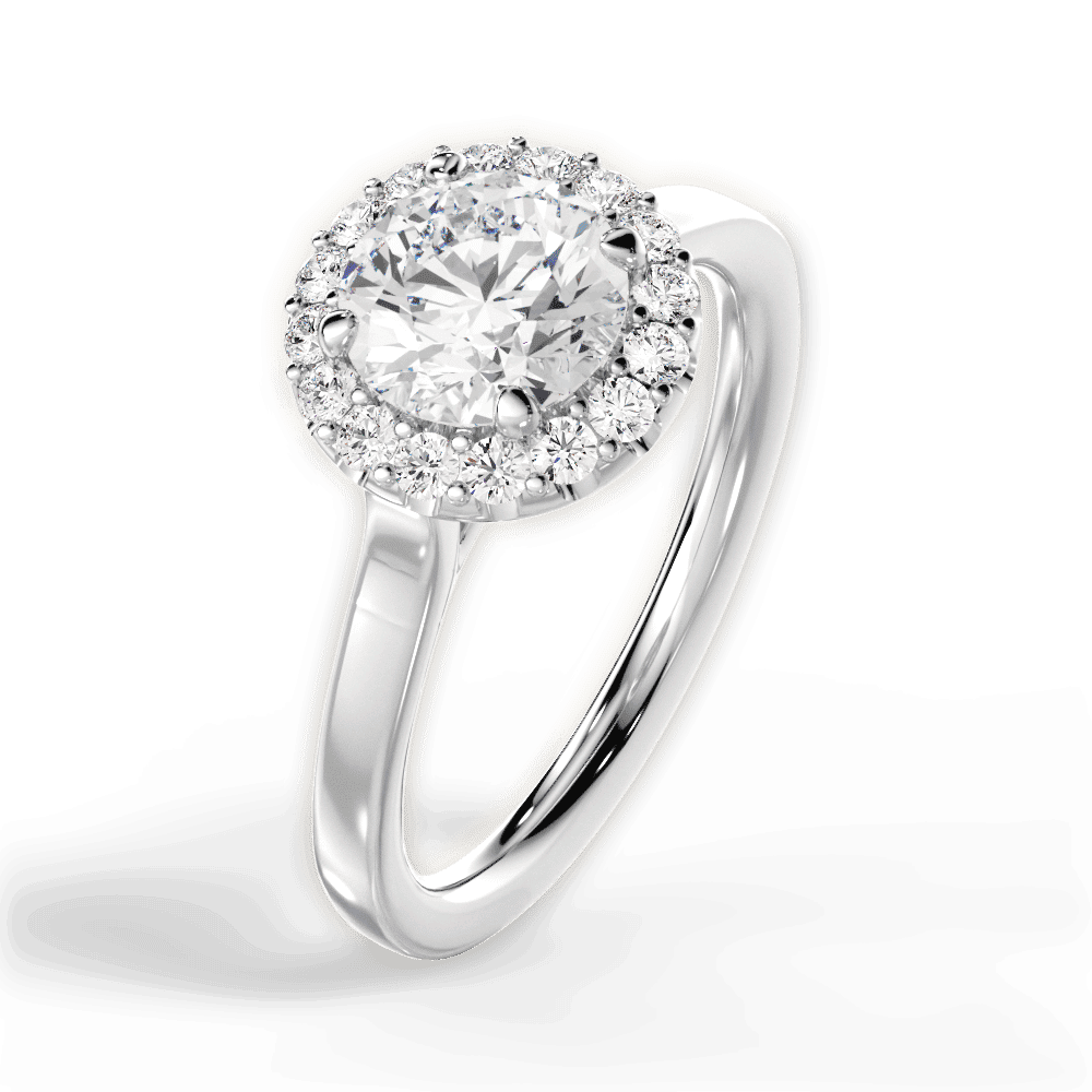 14kt White Gold/18kt White Gold/Platinum/round/side