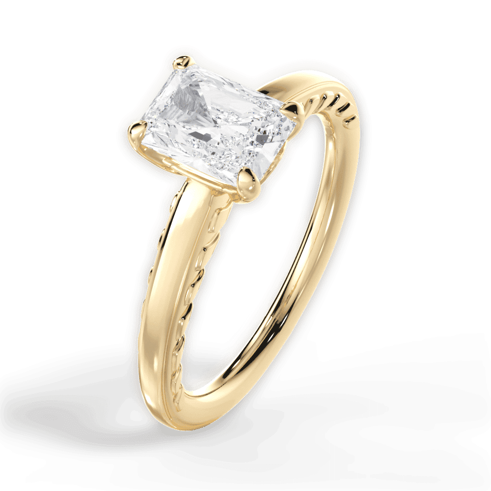 14kt Yellow Gold/18kt Yellow Gold/radiant/side