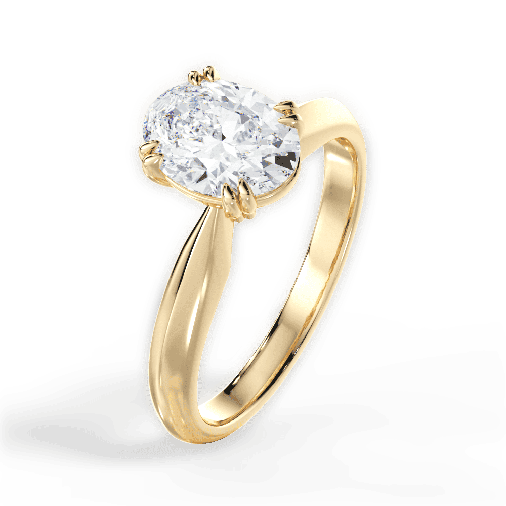 14kt Yellow Gold/18kt Yellow Gold/oval/side