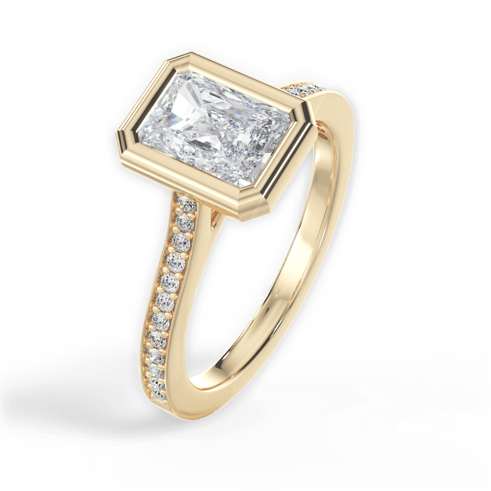14kt Yellow Gold/18kt Yellow Gold/radiant/side