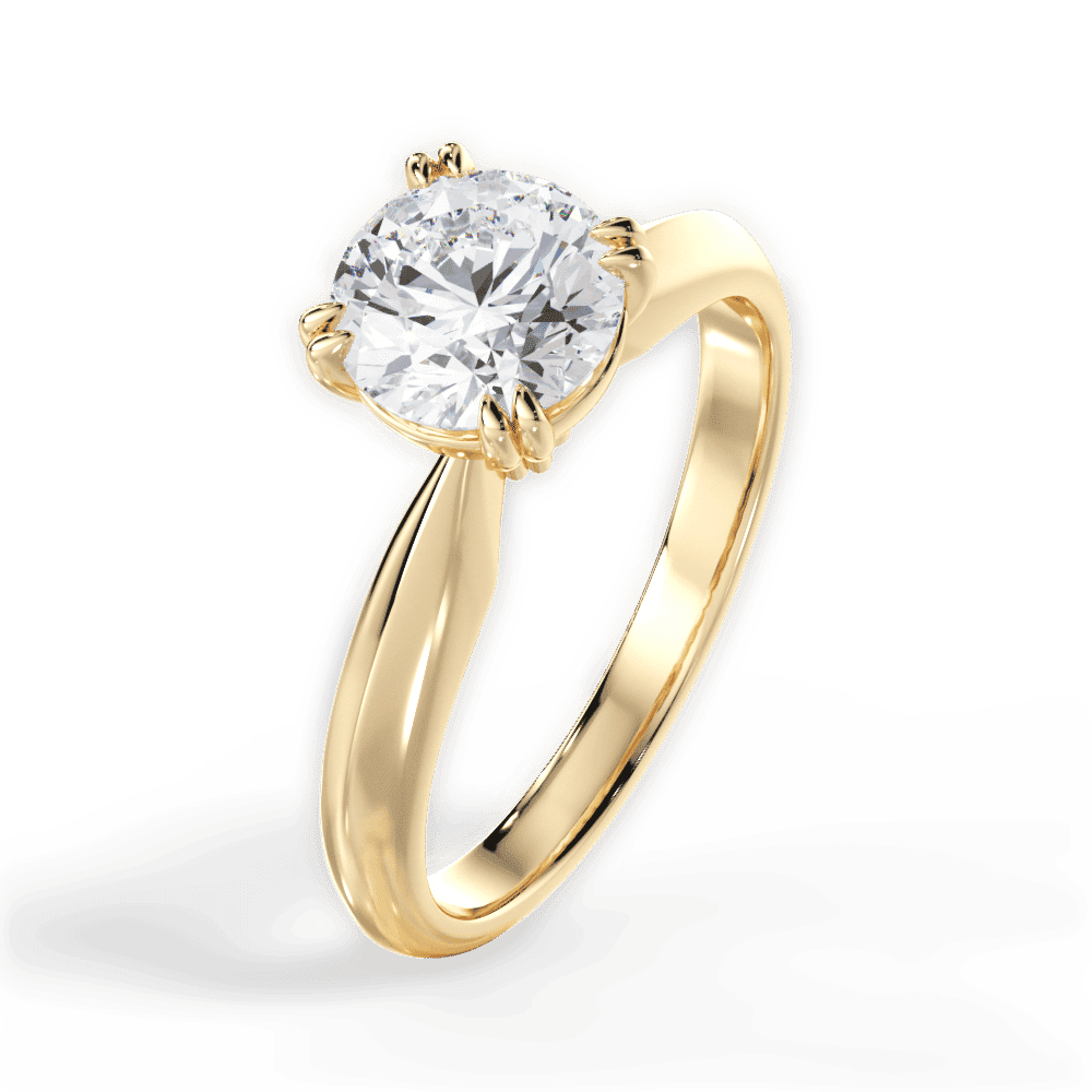 14kt Yellow Gold/18kt Yellow Gold/round/side