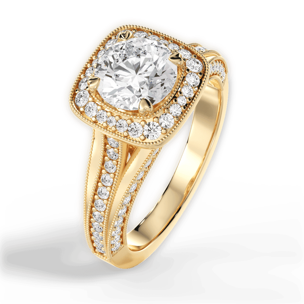 14kt Yellow Gold/18kt Yellow Gold/round/side