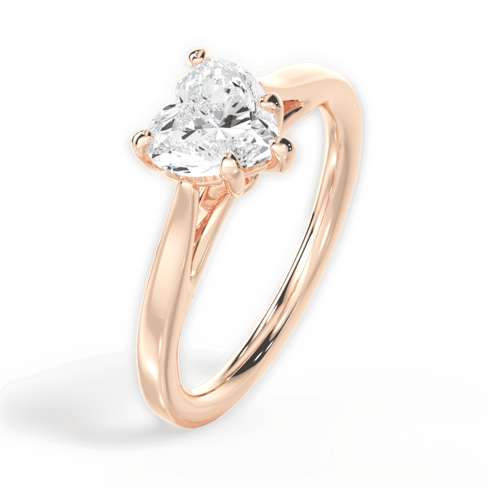 14kt Rose Gold/18kt Rose Gold/heart/side
