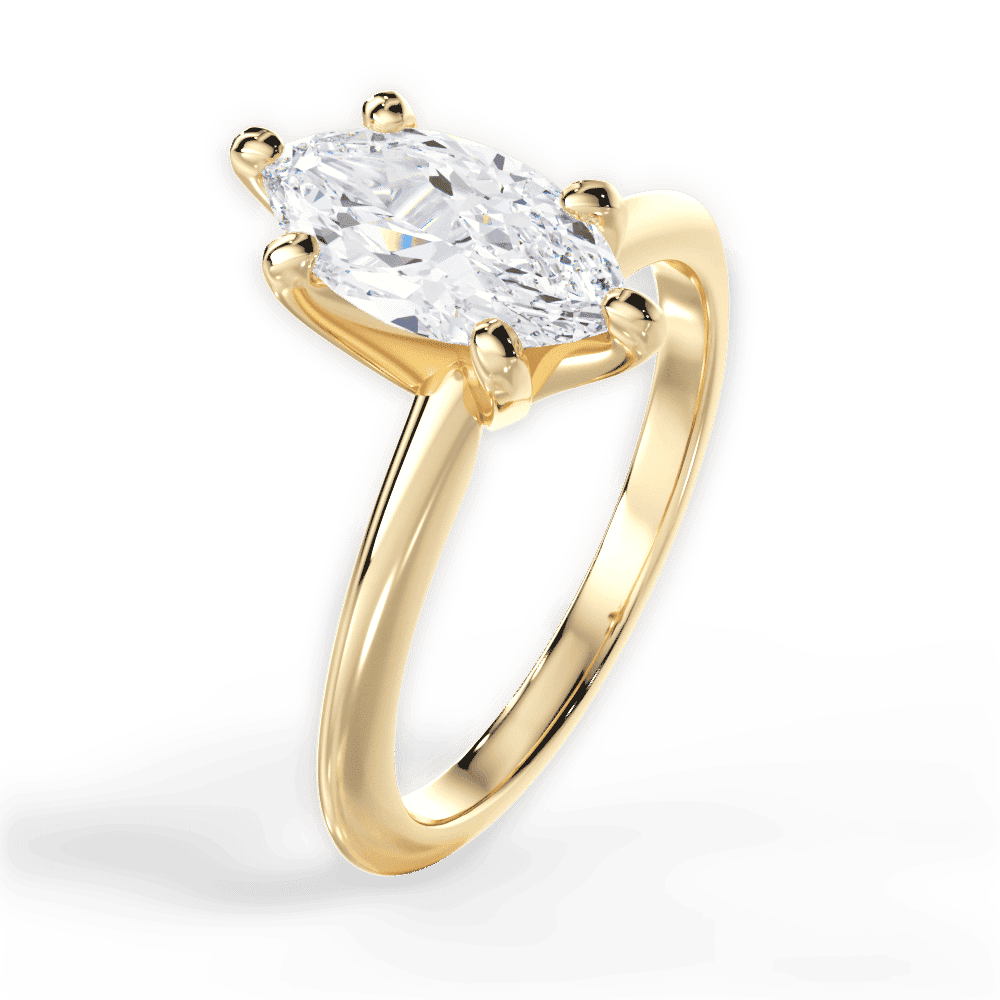 14kt Yellow Gold/18kt Yellow Gold/marquise/side