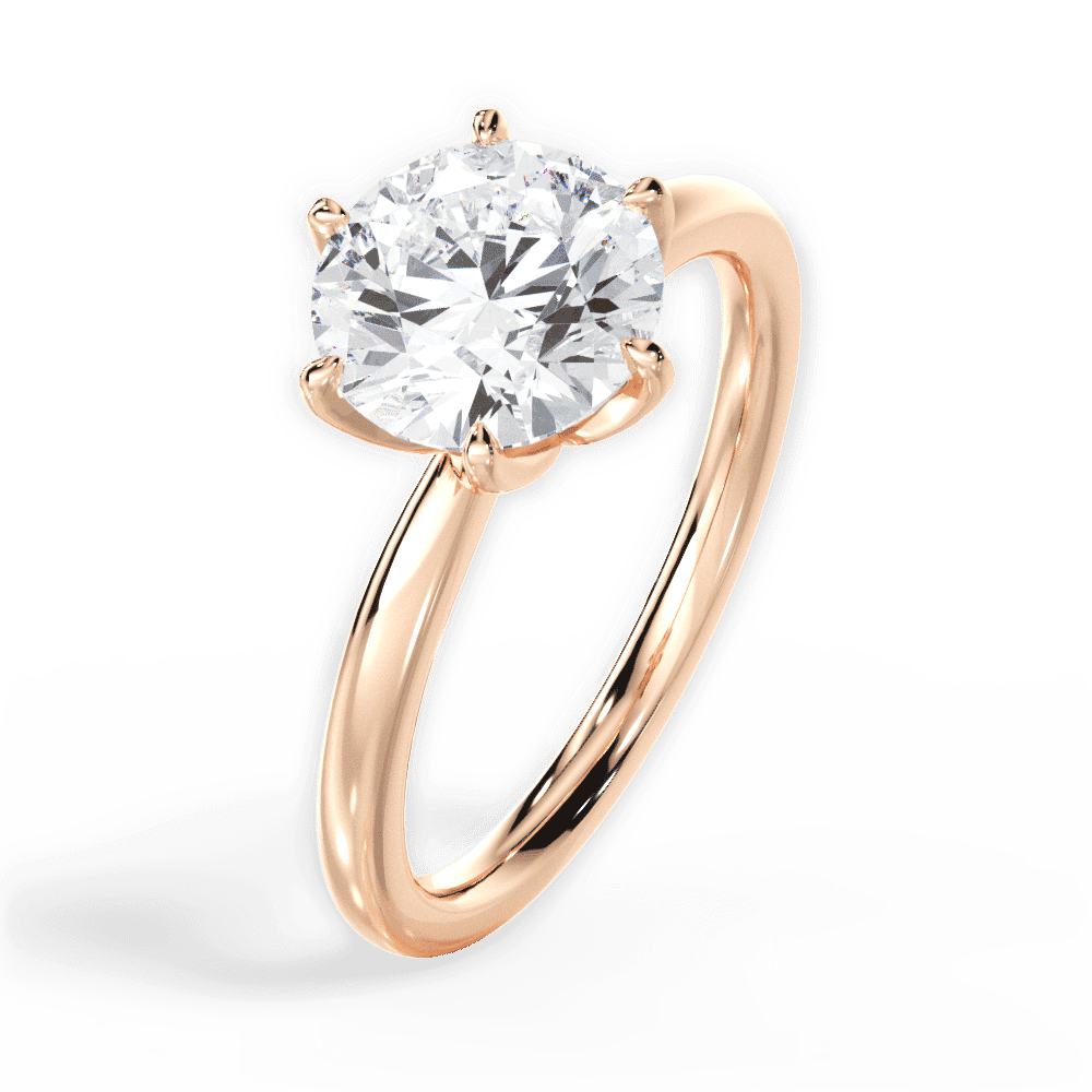 14kt Rose Gold/18kt Rose Gold/round/side