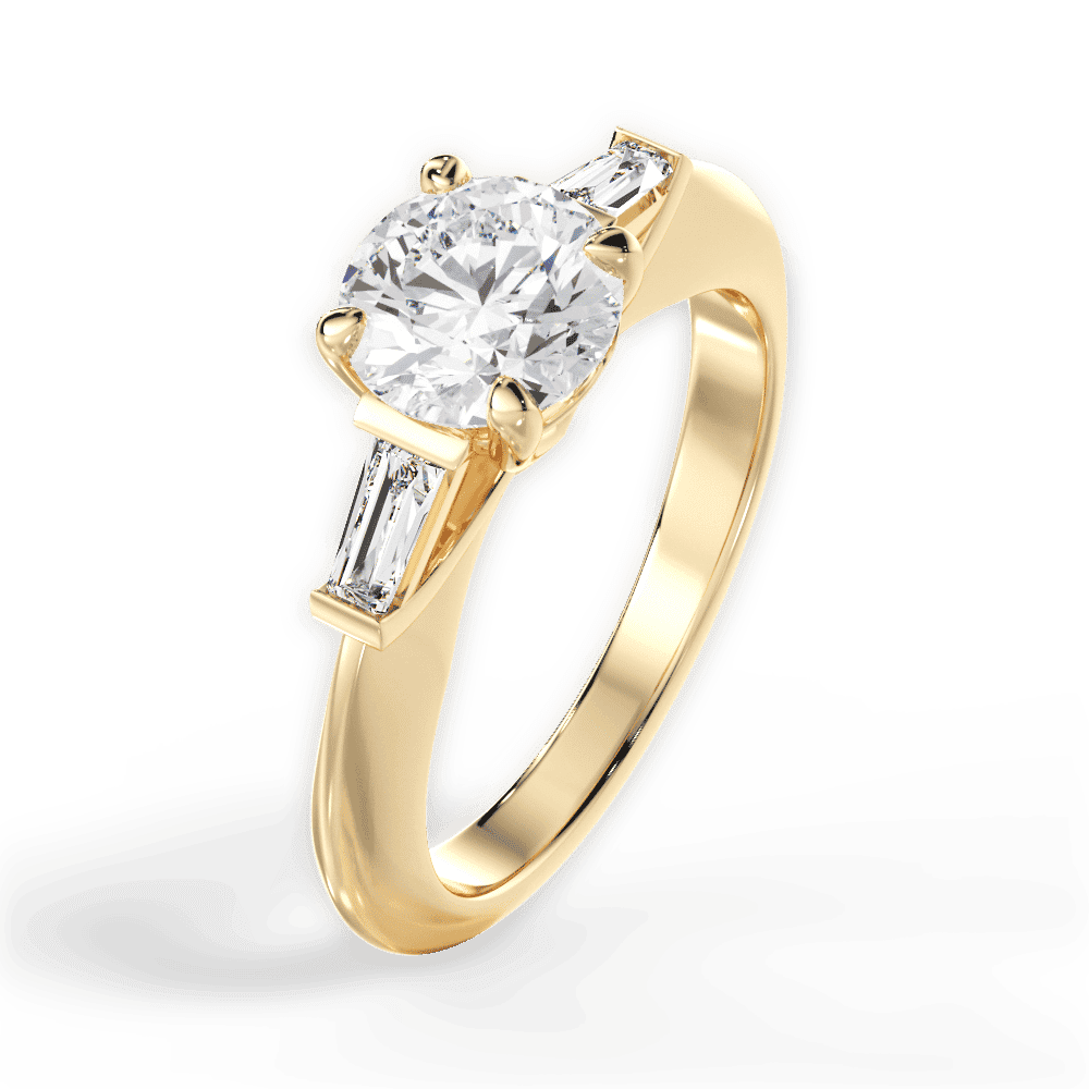14kt Yellow Gold/18kt Yellow Gold/round/side
