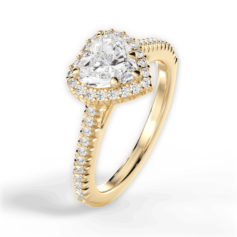 14kt Yellow Gold/18kt Yellow Gold/heart/side