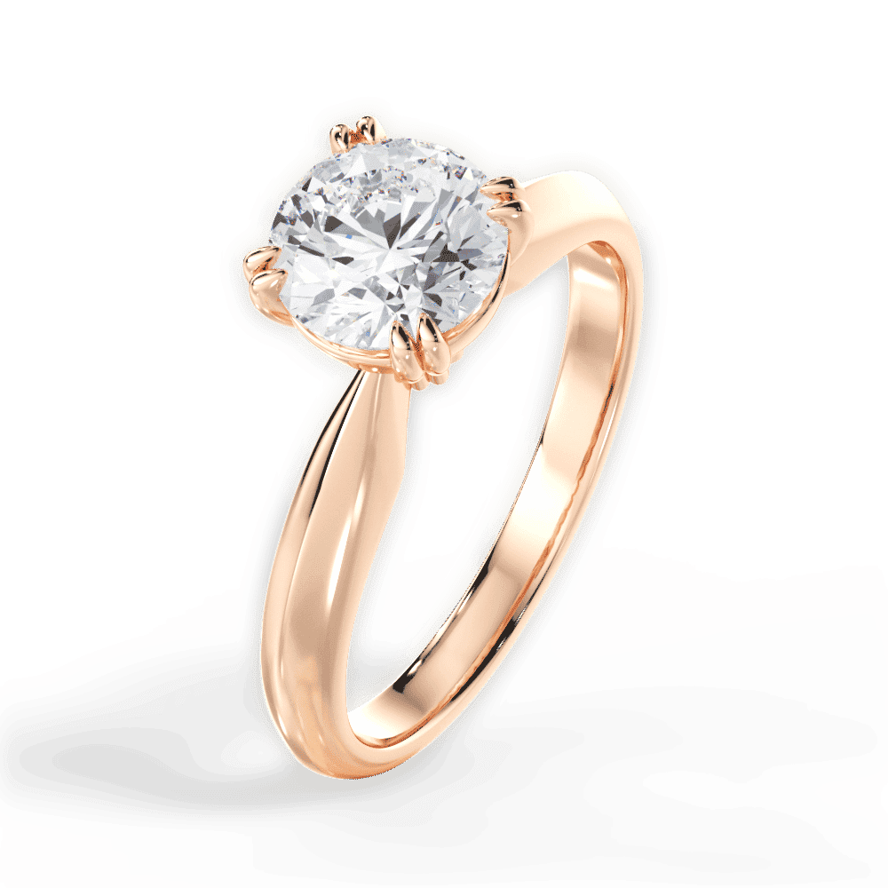 14kt Rose Gold/18kt Rose Gold/round/side