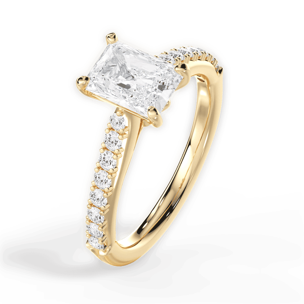 14kt Yellow Gold/18kt Yellow Gold/radiant/side