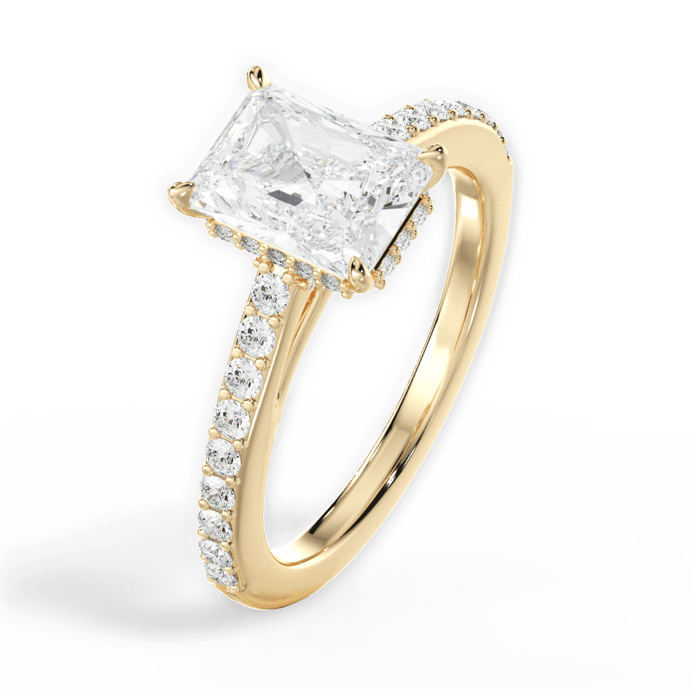 14kt Yellow Gold/18kt Yellow Gold/radiant/side