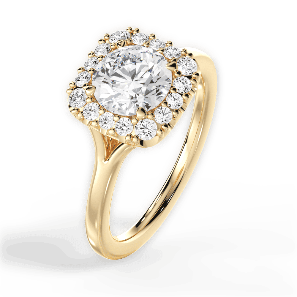14kt Yellow Gold/18kt Yellow Gold/round/side
