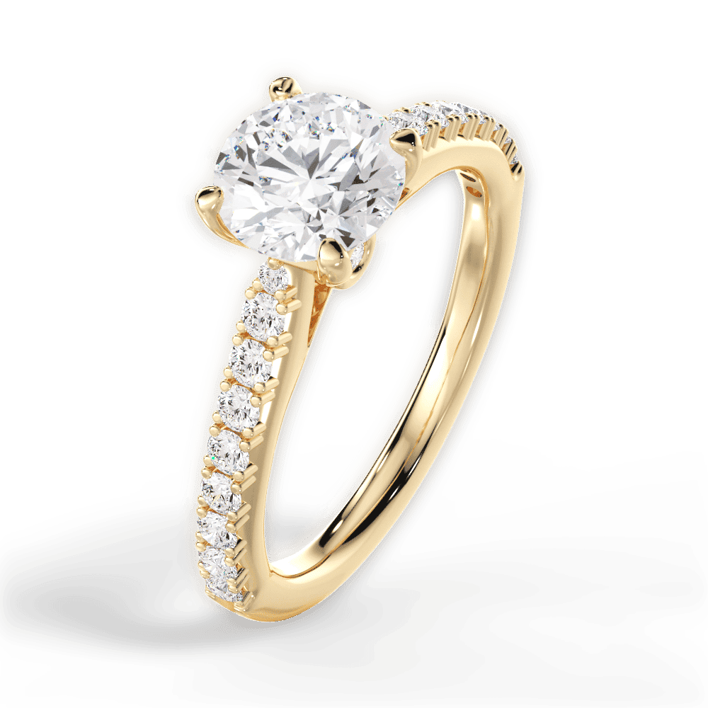 14kt Yellow Gold/18kt Yellow Gold/round/side