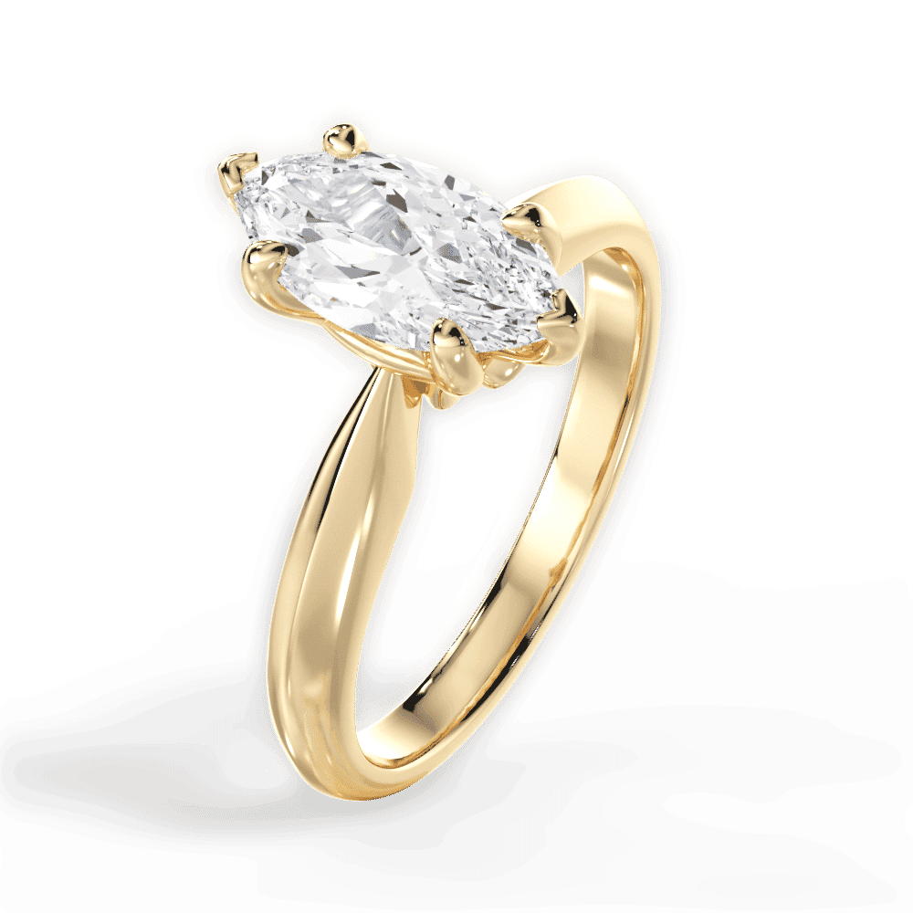 14kt Yellow Gold/18kt Yellow Gold/marquise/side