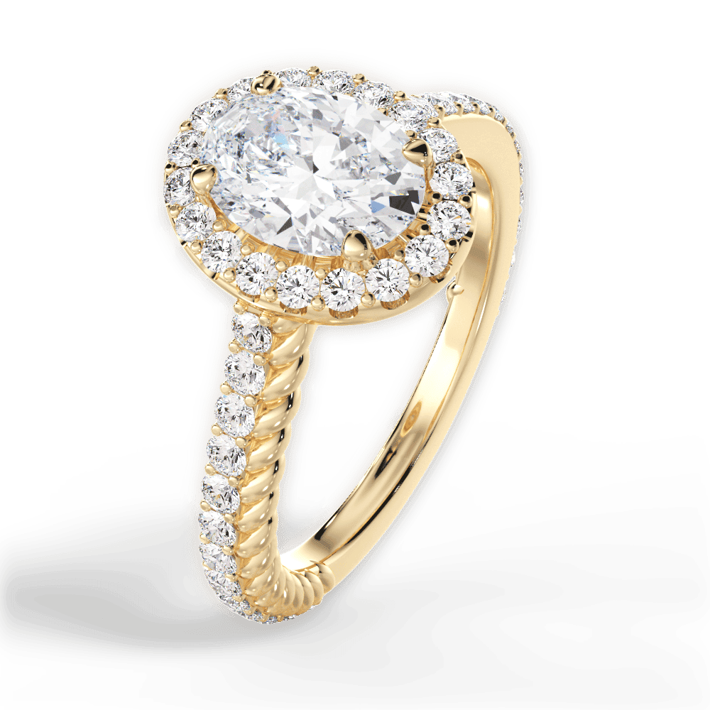 14kt Yellow Gold/18kt Yellow Gold/oval/side