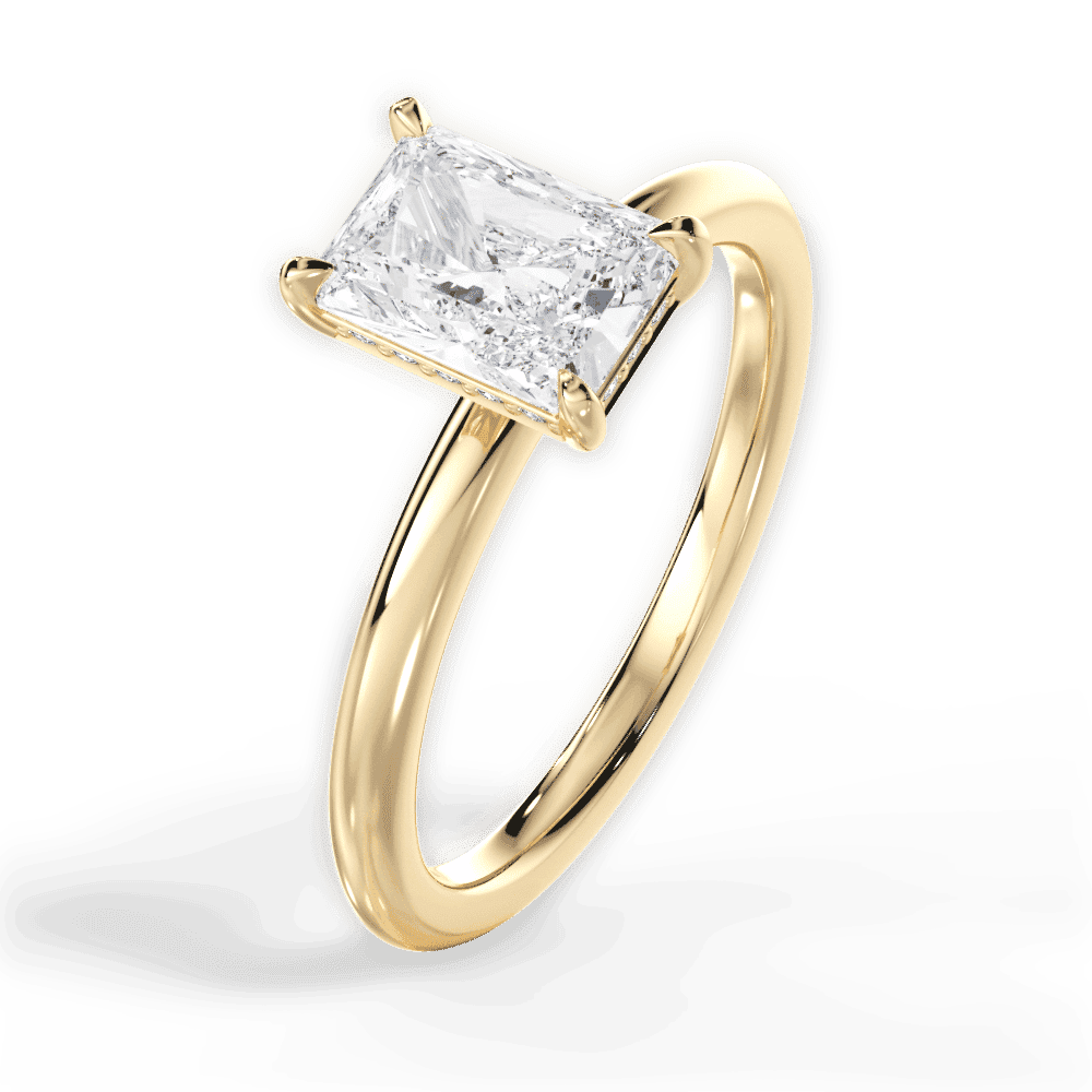 14kt Yellow Gold/18kt Yellow Gold/radiant/side