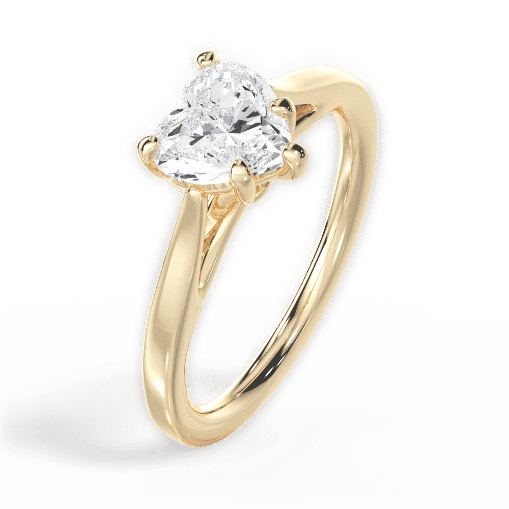 14kt Yellow Gold/18kt Yellow Gold/heart/side